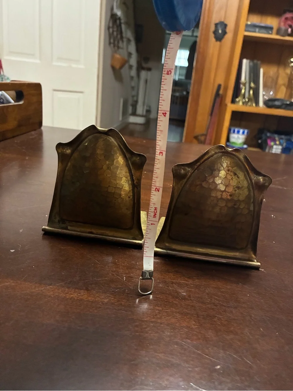 Roycroft hammered-copper Arts & Crafts bookends
